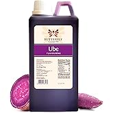 Ube Purple Yam Flavoring Extract Restaurant Size by Butterfly 1 Liter, 34 Fl. Ounce