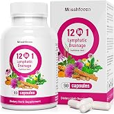 MOSSHFEECO Lymphatic Drainage Supplements - Lymphatic Support Herbal Formula with Burdock Root, Dandelion Root, Milk Thistle &amp; Echinacea, Lymph System Support, for Daily Wellness (30.0)