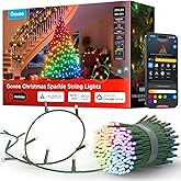 Govee Christmas Sparkle String Lights 66ft, RGBWIC String Lights with 250 Bullet-Head LEDs, App-Controlled, 140+ Scene Modes,