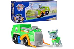 PAW Patrol, Rocky’s Recycle Truck, Toy Vehicle with Collectible Action Figure, Sustainably Minded Kids Toys for Boys & Girls 