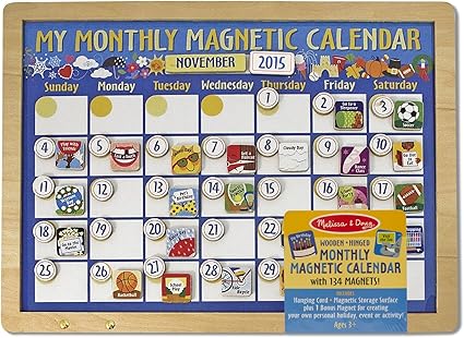 melissa and doug magnetic calendar replacement pieces