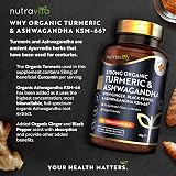 Nutravita Turmeric & Ashwagandha KSM-66 180 Capsules Ginger Black Pepper Vegan view 2