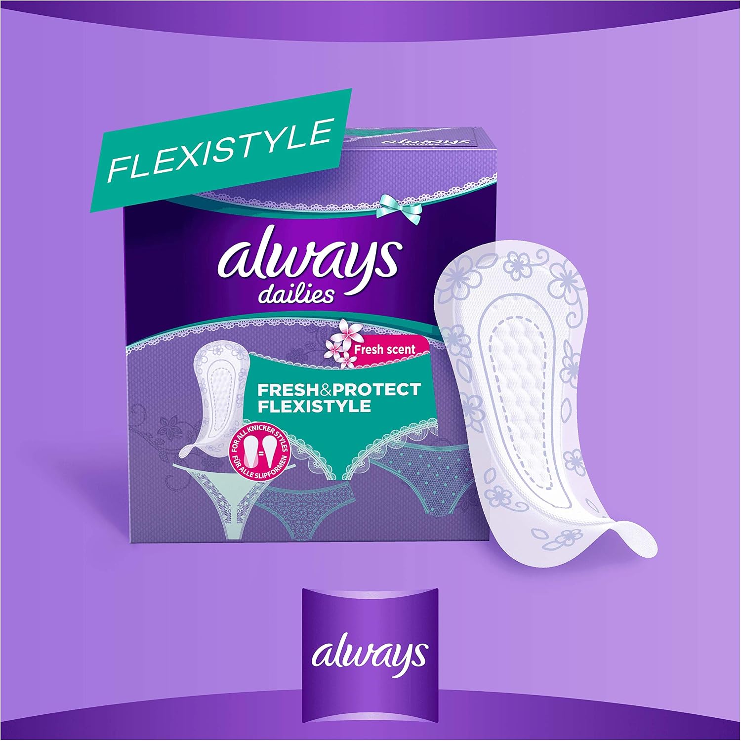 Always Dailies Women's Fresh Normal Panty Liners (72 Pads), Giga Pack with Fresh Fragrance, Suitable for All Panty Shapes - Image 4
