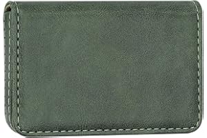 AI-DEE RFID Blocking Wallet - Minimalist Leather Business Credit Card Holder (12-Green)