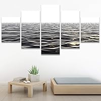SIGNWIN 5 Panel Canvas Wall Art Modern Art Landscape Multicolor Photography Relax/Calm Rocky Romantics for Home Decorations Ready to Hang - 60
