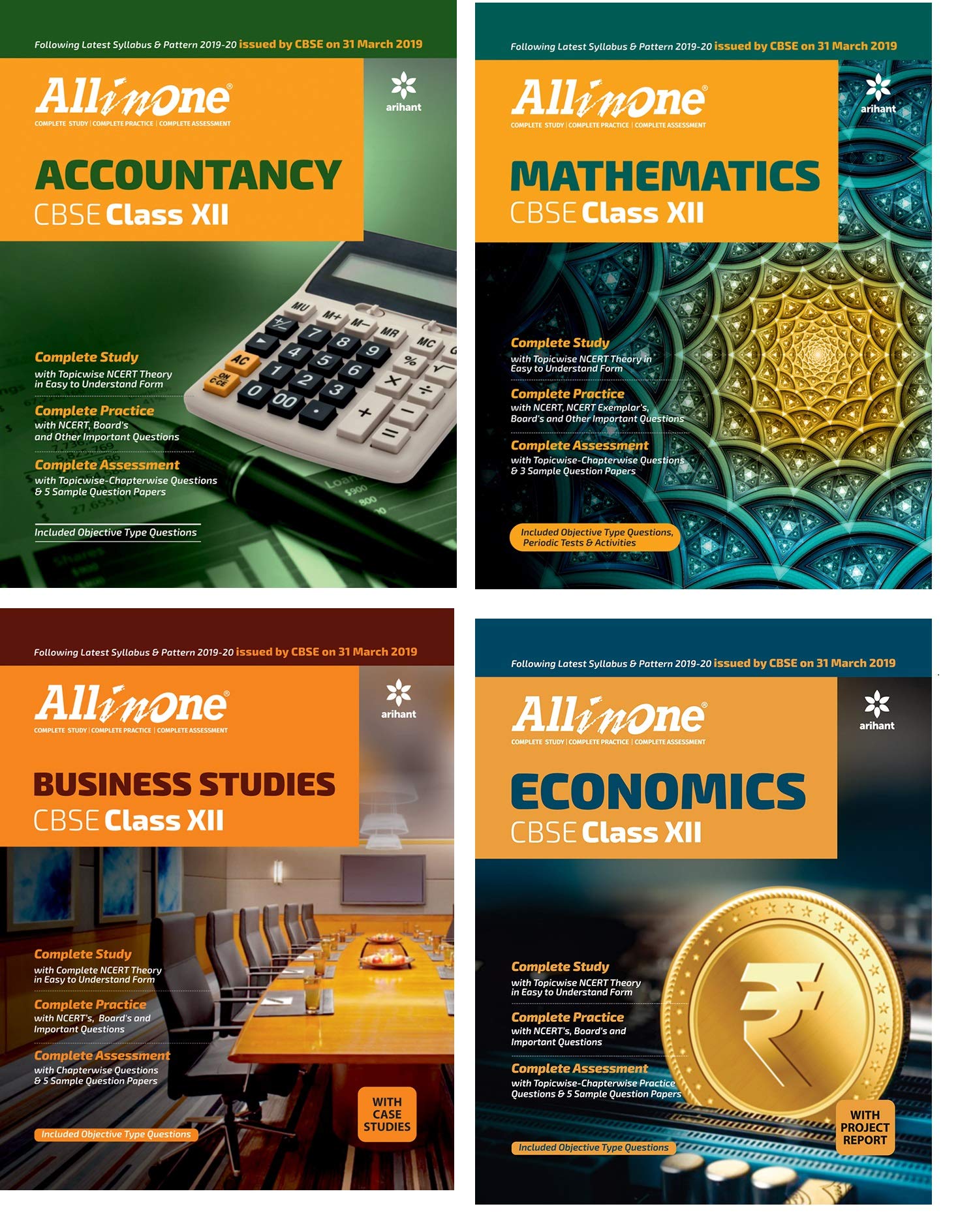 Amazon In Buy Arihant All In One For Class 12th Combo Of 4 Books For Commerce Economics Mathematics Accountancy Business Studies Complete Guide For Cbse Class 12th Arihant All In One Class 12th Latest 19 Book Online At Low