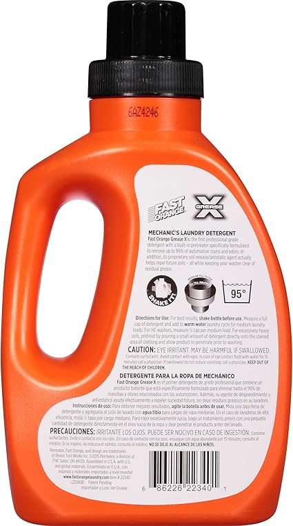 Permatex 22340 Fast Orange Grease X Mechanic S Laundry Detergent 40 Fl Oz Amazon Ca Automotive