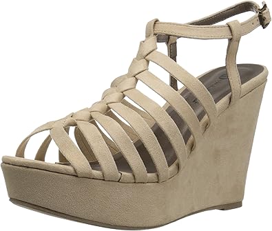 nude wedges amazon