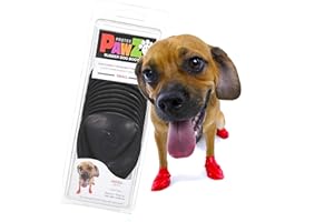 PROTEX PAWZ PawZ Rubber Dog Boots for Small Paws - All-Weather Waterproof Dog Shoes, Anti-Slip Traction for Rain, Snow, Mud & Hot Pavement - Pull-On Dog Booties, Black - Small (2"-2.5") - Pack of 12