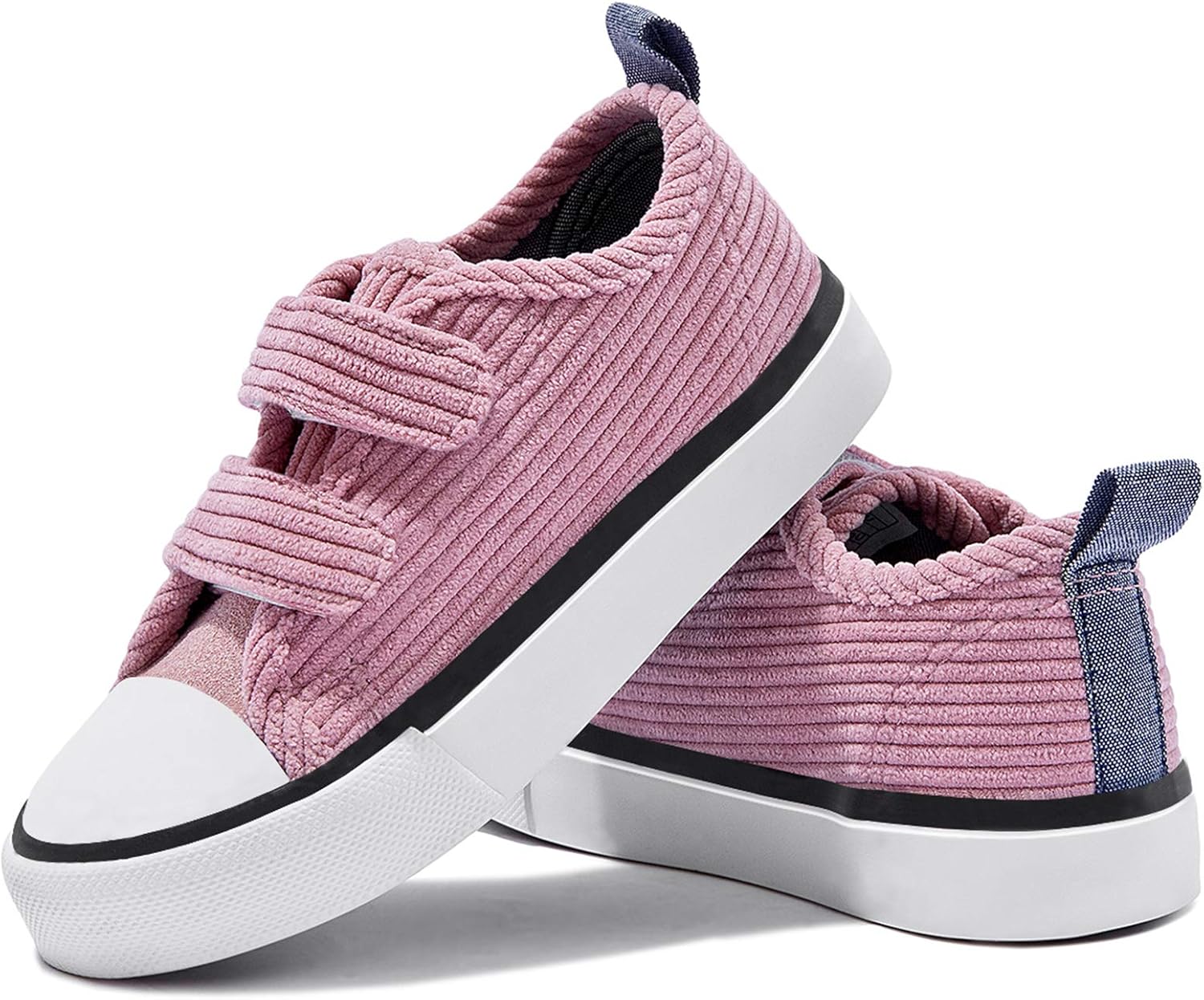 Velvet Fabric Shoes for Toddler Velcro Slip On Little Kid Boys and Girls Canvas Sneakers Amazon