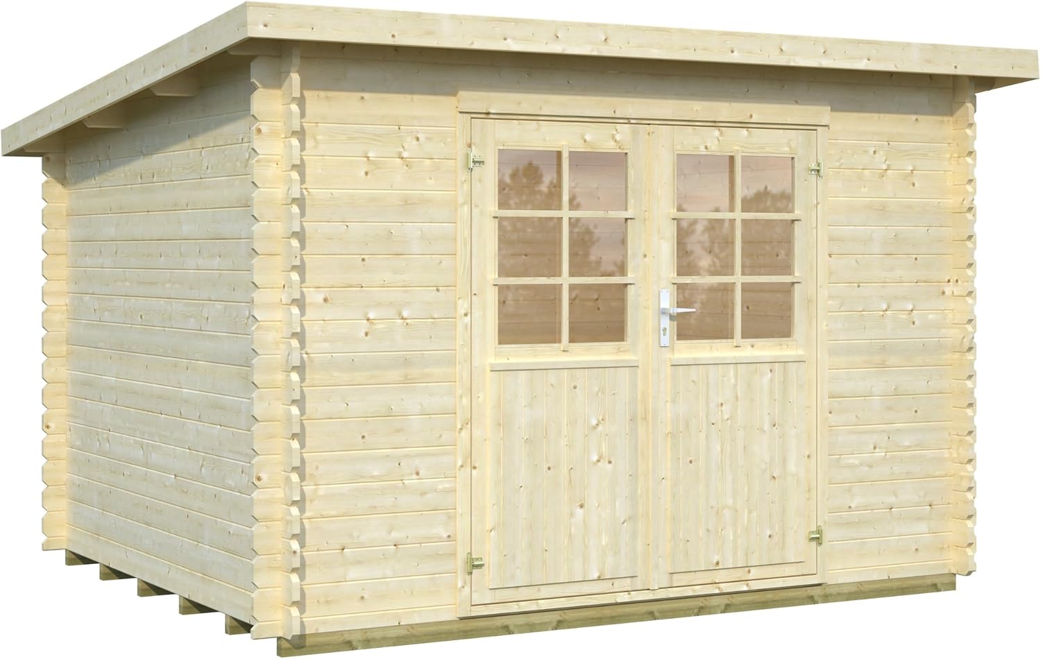 Gartenhaus Lyon 1 Gerätehaus Schuppen Blockhaus ca. 320 x 220 cm 28 mm