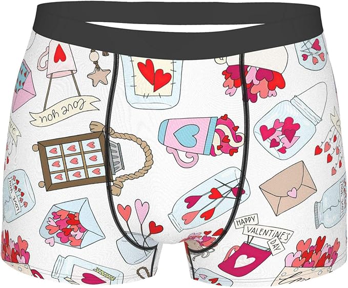 Valentine boxer briefs underwear for your man Valentine's Day Men's Boxer Briefs, 2 Pack Lightweight Micro-Stretch