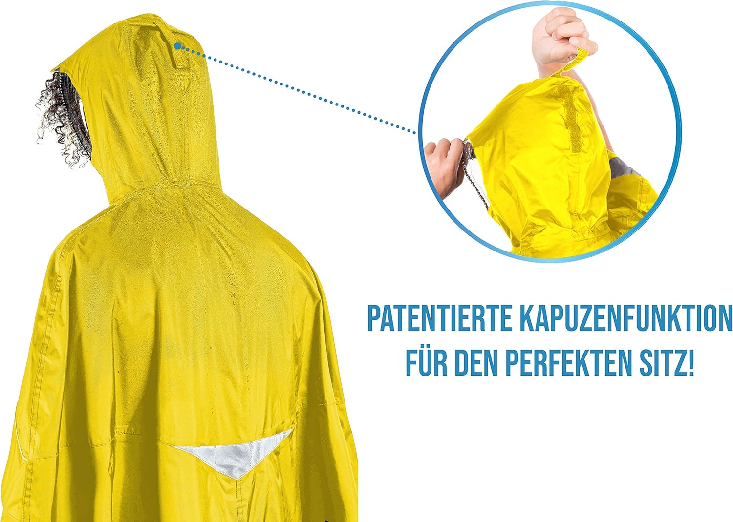 hock fahrrad regenponcho mit praktischer rucksackfalte