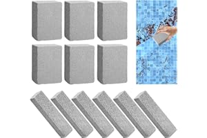 KEOHOLI 12 PCS Pools Pumice Stone,Pumice Stone for Pool Cleaning, Calcium Remover for Pool Tile,Pool Cleaner to Remove Rust and Dirt (3.93 x 2.75 x 1.57in&5.9x1.4x0.9in)
