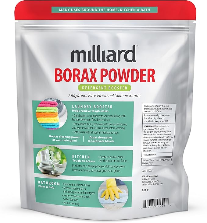 Amazon Com Milliard Borax Powder Pure Multi Purpose Cleaner 5 Lb Health Personal Care