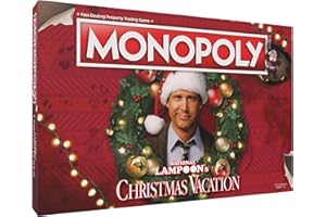 Monopoly National Lampoons Christmas Vacation, Featuring Themed Tokens Squirrel, Egg Nog Glass, Chainsaw & More, 2-6 Players,