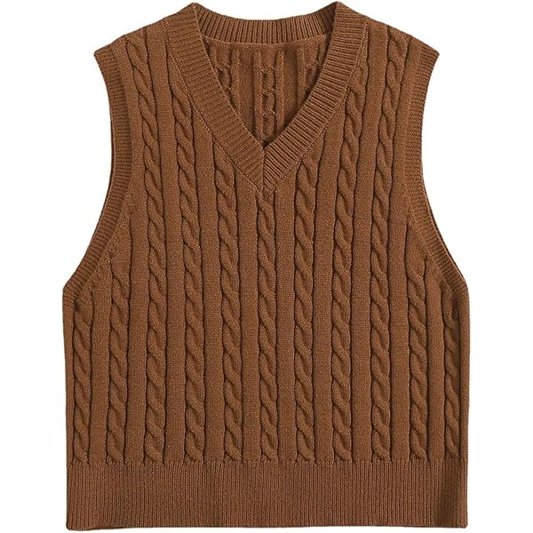 Sweater Vest for Women V Neck Sleeveless Solid Color Loose