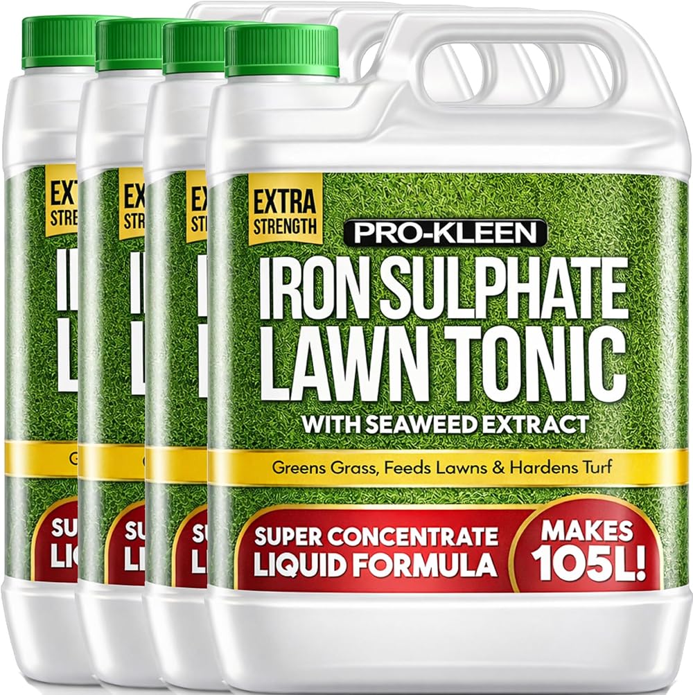 Pro-Kleen Lawn Tonic Iron Sulphate 4 x 5L Liquid Lawn Conditioner