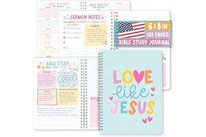 HADLEY DESIGNS Bible Journal for Women - Guided Bible Study Journal For Women, Church Notes Journals, Sermon Notes Notebook, Christian Gifts For Girls, Journaling Kit and Study Supplies