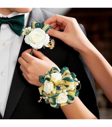 slim fit dress slacks Jasmine Gold Emerald Green Ivory Bundle – J & S Floral main image 1