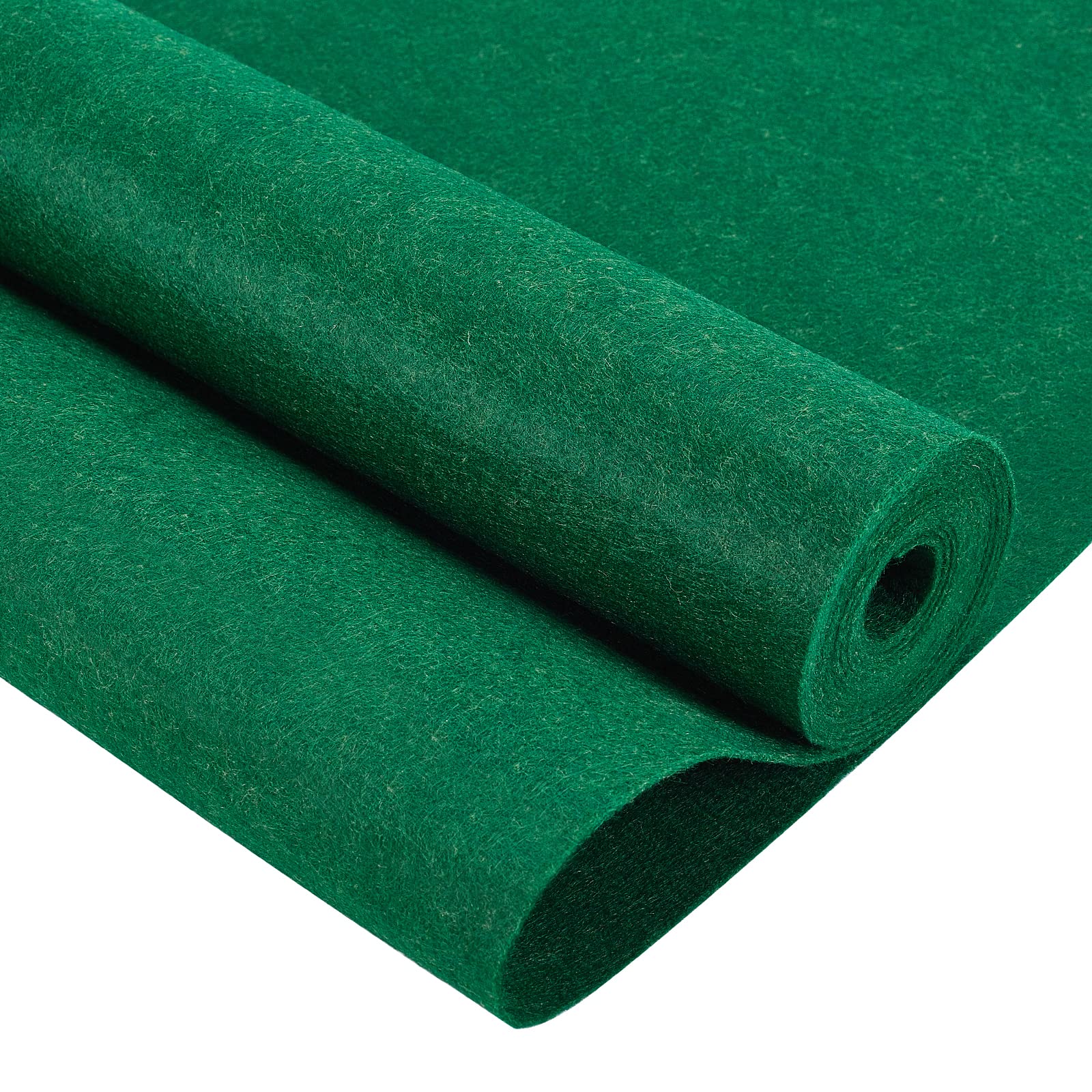 BENECREAT 3mx40cm Green Felt Fabric Sheet Nonwoven Felt Roll Padding for Cushion, DIY Craft, Patchwork Sewing, 0.9mm Thick