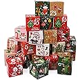 DIY Christmas 24 Days Countdown Advent Calendar 2023, 24pcs Christmas Cardboard Treasure Boxes Make & Fill Your Own Advent Ca