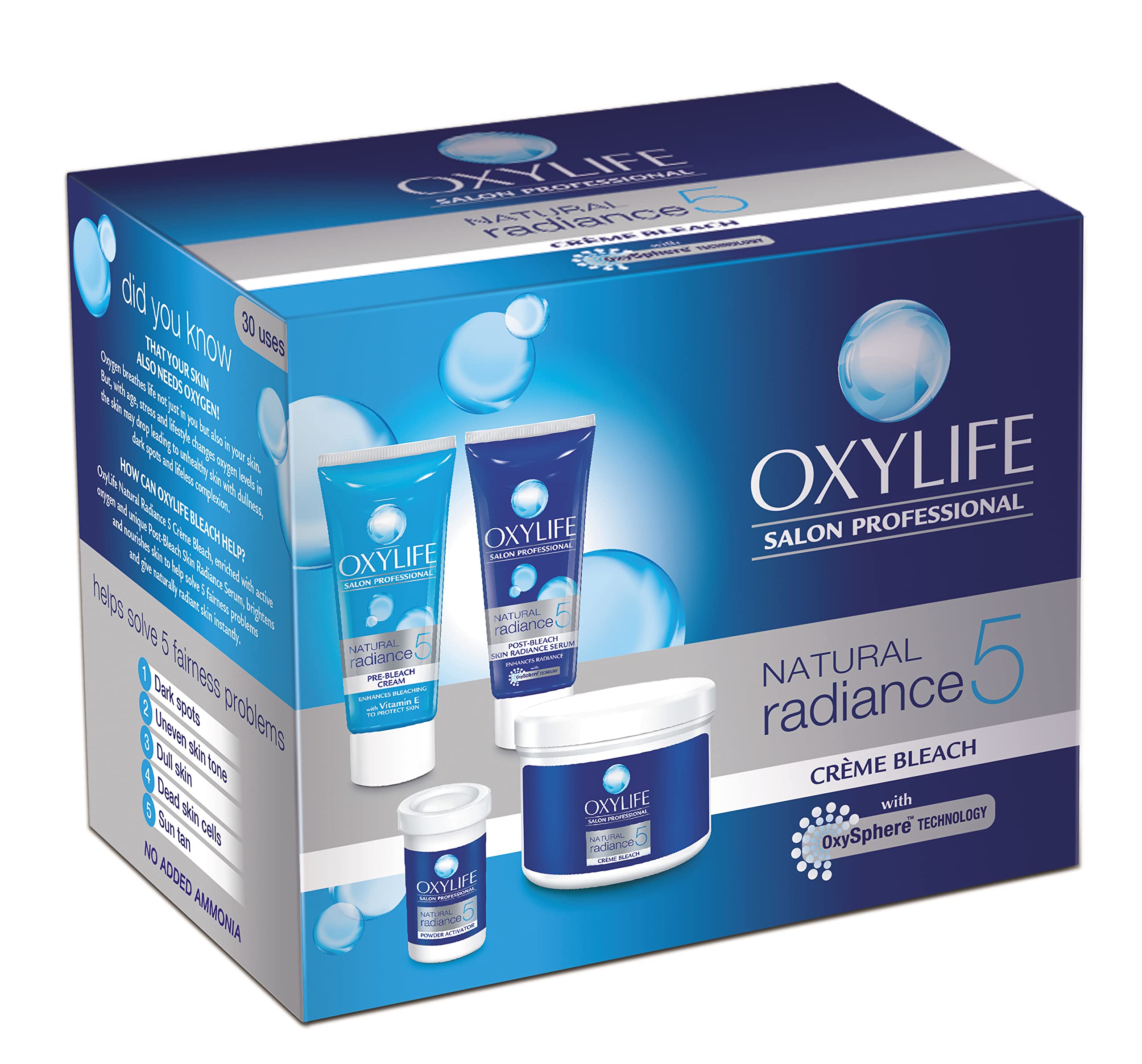 Fem Oxylife Professional Natural Radiance5 Creme Bleach 126 Grams