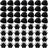 Kenning 56 Pcs Winter Beanies Hats Gloves Set Bulk Adults Unisex Beanies Hats and Touchscreen Gloves Warm Gift for Women Men