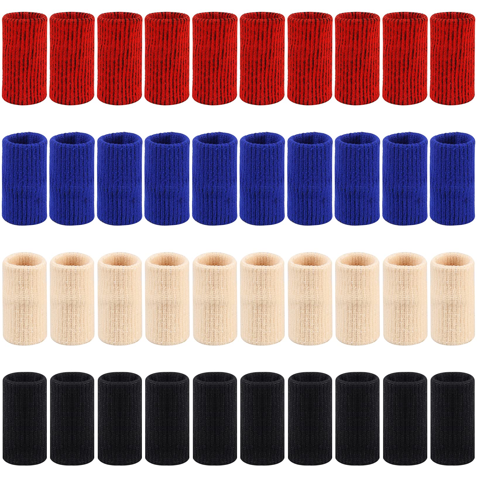 TONITTO 40Pcs Finger Protector Sleeves Finger Splints Supports for Arthritis Finger Protectors for Sport