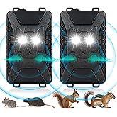 Ultrasonic Rodent Repellent for Car Engine,Car Rodent Repeller Under Hood,Battery Operated Rat Deterrent Mouse Deterrent with Flashing Lights,Keep Rodents Mice Out of Garage Attic Outdoors Indoors