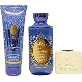 Bath & Body Works Limited Edition Princess Collection Cinderella Body Cream and Body Wash Duo Set with a Creamy Rose Bar Soap - Full Size