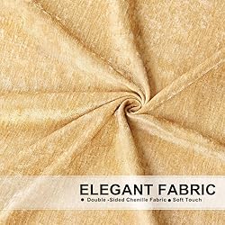 ELKCA Thick Chenille Window Curtains Valance for