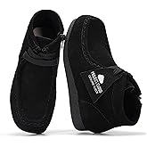 Project Cloud Kids Boots 100% Genuine Leather Chukka Non-Slip Fall Shoes Girls Boots for Kids with Memory Foam Insole & Gum Rubber Sole Boys & Girls Shoes (Kids Wallyboot)