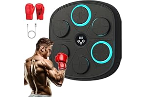 Droyek Music Boxing Machine with Boxing Gloves, Wall Mounted Smart Music Boxing Trainer, Electronic Boxing Target Workout Punching Equipment for Home, Indoor and Gym