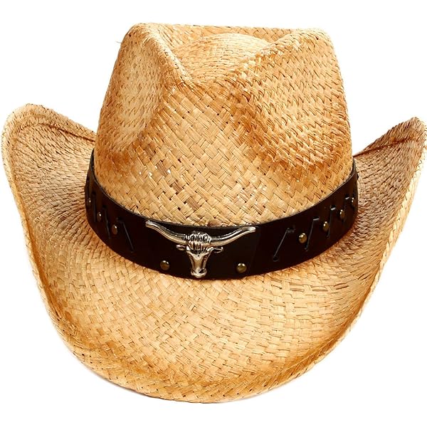Sombrero Country Unisex Conner Hats Paja Tostada Marrón Vintage