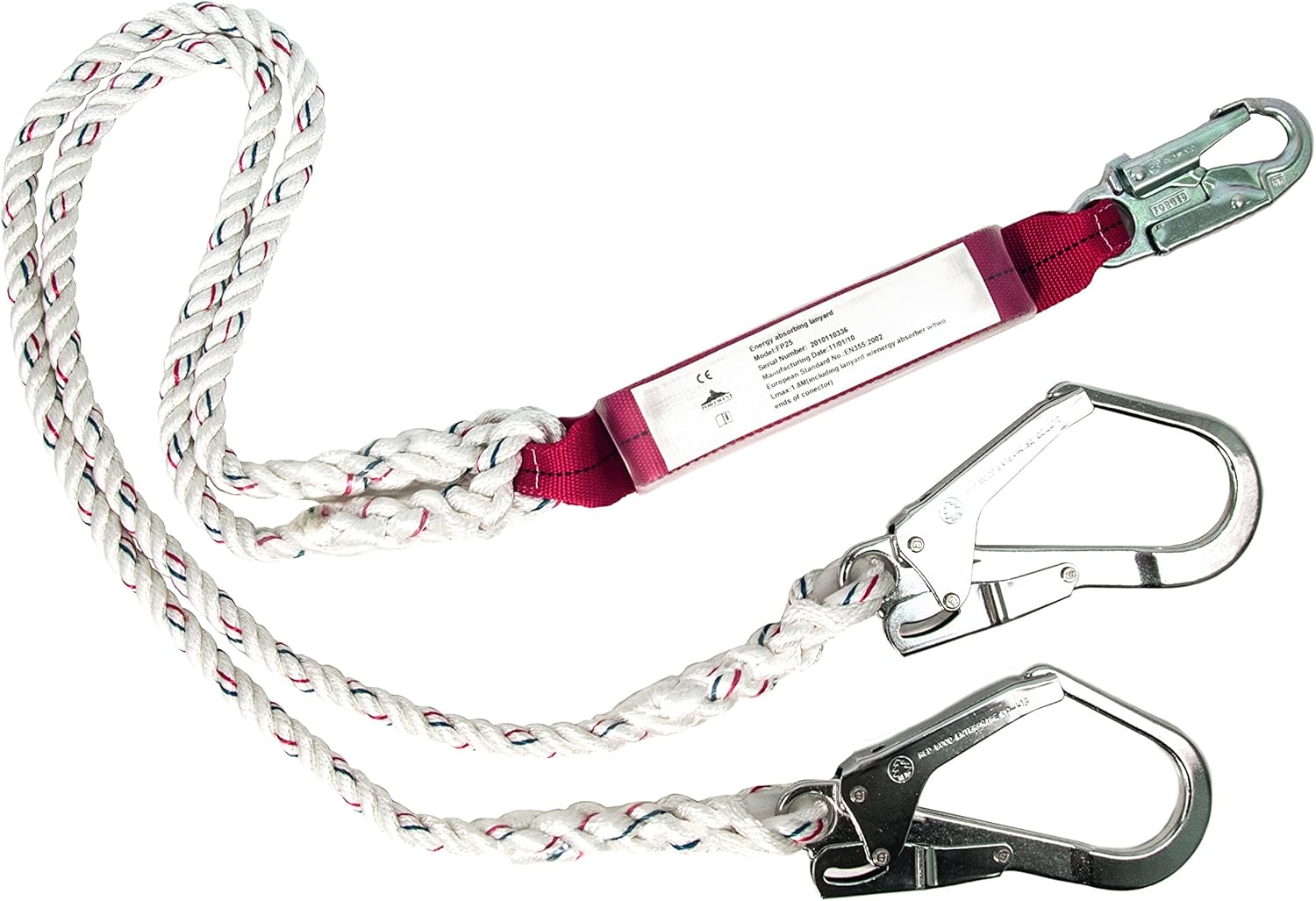STAI FP25 Double Shock Absorber Rope, Doppel Verbindungsmittel mit Bandfalldämpfer