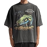 Shaka Wear Designer Tshirt - Faded Heavyweight Oversized Drop-Shoulder Boxy Tee for Men & Women