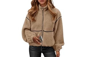 KIRUNDO Sherpa Jacket Women Fleece Oversized Zip Up Winter Coats Fall Jackets Faux Fur Warm Outwear 2025 Fashion Clothing