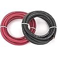 EWCS 1/0 Gauge Premium Extra Flexible Welding Cable 600 Volt - Combo Pack - Black+Red - 10 Feet of Each - Made in The USA