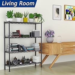 4-Shelf Adjustable Heavy Duty Storage Shelving