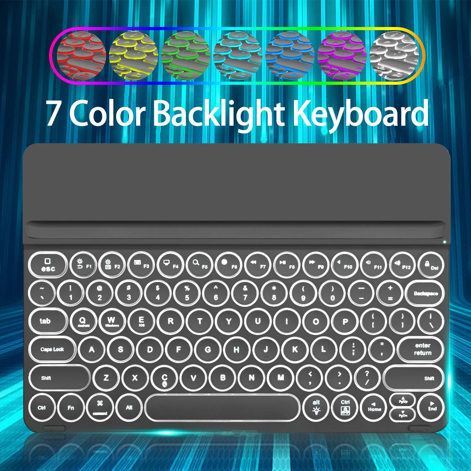 iPad Pro 12.9 2018-3rd Gen Case with Keyboard [Support Apple Pencil Charging] - Soft Rubber Case - Magnetically Detachable Wireless Backlit Keyboard for iPad Pro 12.9 2018 (Not for 2017/2015), Black