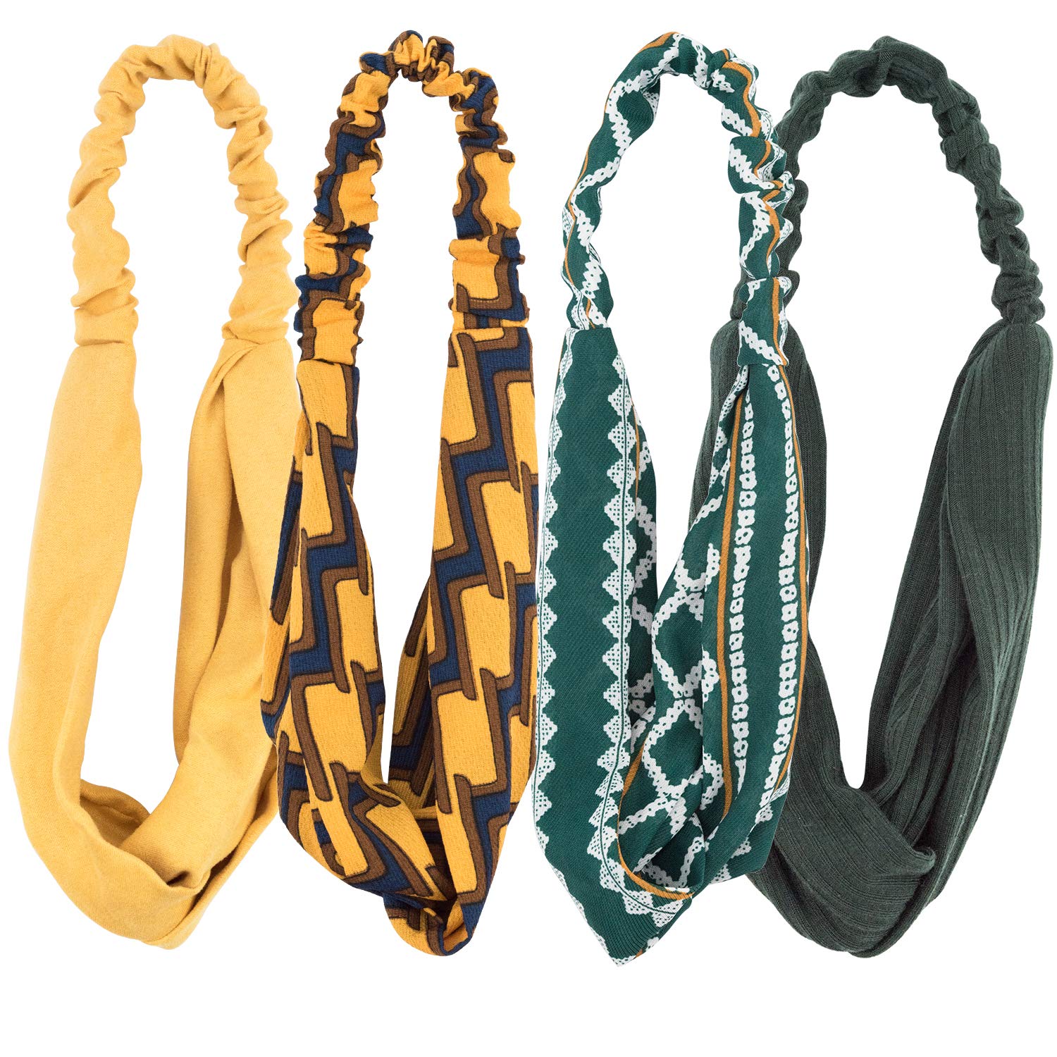 16 Pcs Boho Headbands for Women, EAONE Floral Bandeau Headbands Elastic Hair Bands Criss Cross Twisted Head Wrap Hair Accessories with 1PC Pouch Bag : Beauty