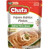 Chata Mexican Refried Pinto Beans, Traditional Style, 15.2 oz (5 Pack) | Ready-to-Eat, Just Heat &amp; Serve