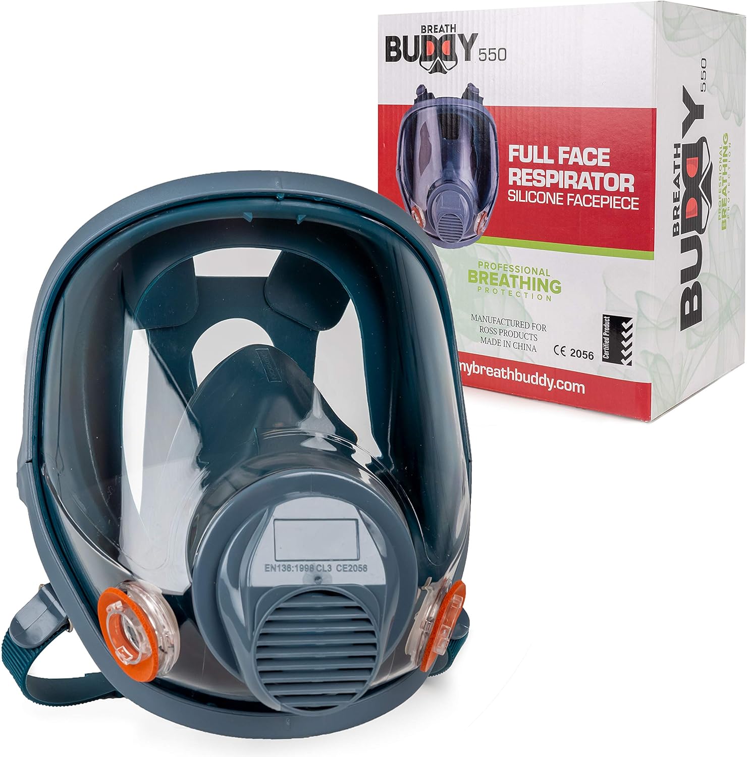 Breath Buddy Full Face Respirator Breathing Mask Air Filter