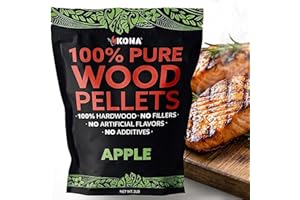 Kona 100% Apple Smoker Pellets, Intended for Ninja Woodfire Outdoor Grill, 2 lb Resealable Bag