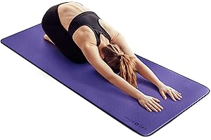 MICRODRY Deluxe Fitness Exercise Yoga Mat for Home & Gym, Extra Thick for High Impact Training, Multi Layered Skid Resistant Surface, Odor Neutralizing with Carrying Strap