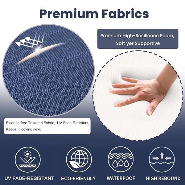BATTILO CHAIR CUSHIONS FOR DINING CHAIRS WITH TIES, KITCHEN CHAIR PAD WITH NON-SLIP BACKING AND REMOVABLE COVER, INDOOR/OUTDOOR DINING SEAT CUSHION, 16″X16″X2″, SET OF 4, NAVY