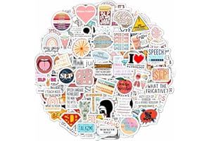 BulbaCraft 100 Pcs Funny SLP Stickers, Speech Therapy Stickers for Water Bottles & Laptops, SLP Gifts, Speech Language Pathology Gifts for Women and Men, Speech Therapy Gifts