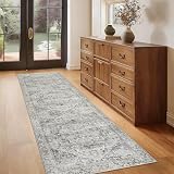 Homcomodar Boho Hallway Runner Rug 65x240cm Non Slip Washable Distressed view 1