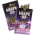 King Palm Flavors Mini Size Cones - Squeeze & Pop Pre Rolls - Organic Flavored Pre Rolled Cones - King Palm Flavors Cones (Grape)